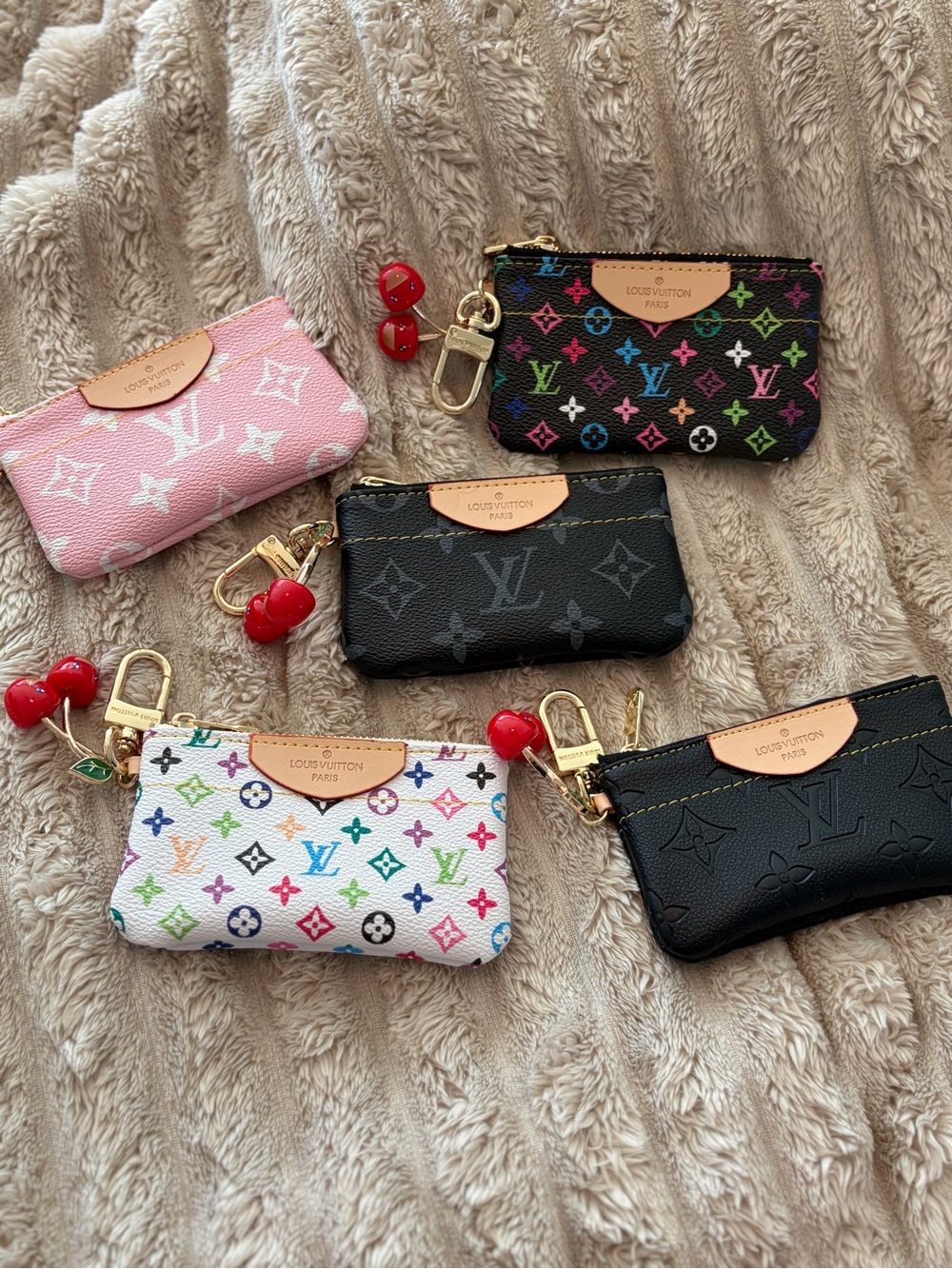 Mini Coin Pouch With Cherry Charm